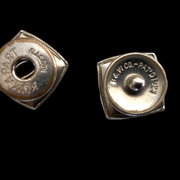 Patent 1923 Antique Monogram L Kum-a-Part Unisex Cufflinks Unique - Picture 4 of 6